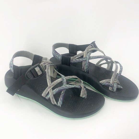 ✅ Chaco Z/Cloud X2 Sandals GREY/GREEN SIZE 8 - Picture 1 of 7